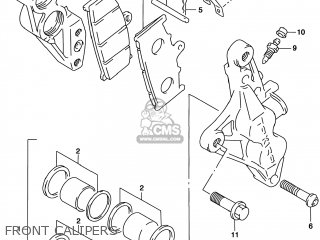 FRONT CALIPERS - TL1000S 1998 (W) USA (E03)