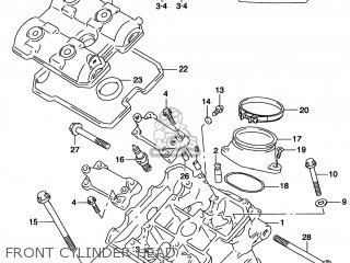 FRONT CYLINDER HEAD - TL1000S 1998 (W) USA (E03)