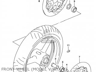FRONT WHEEL (MODEL V/W/X/Y) - TL1000S 1998 (W) USA (E03)