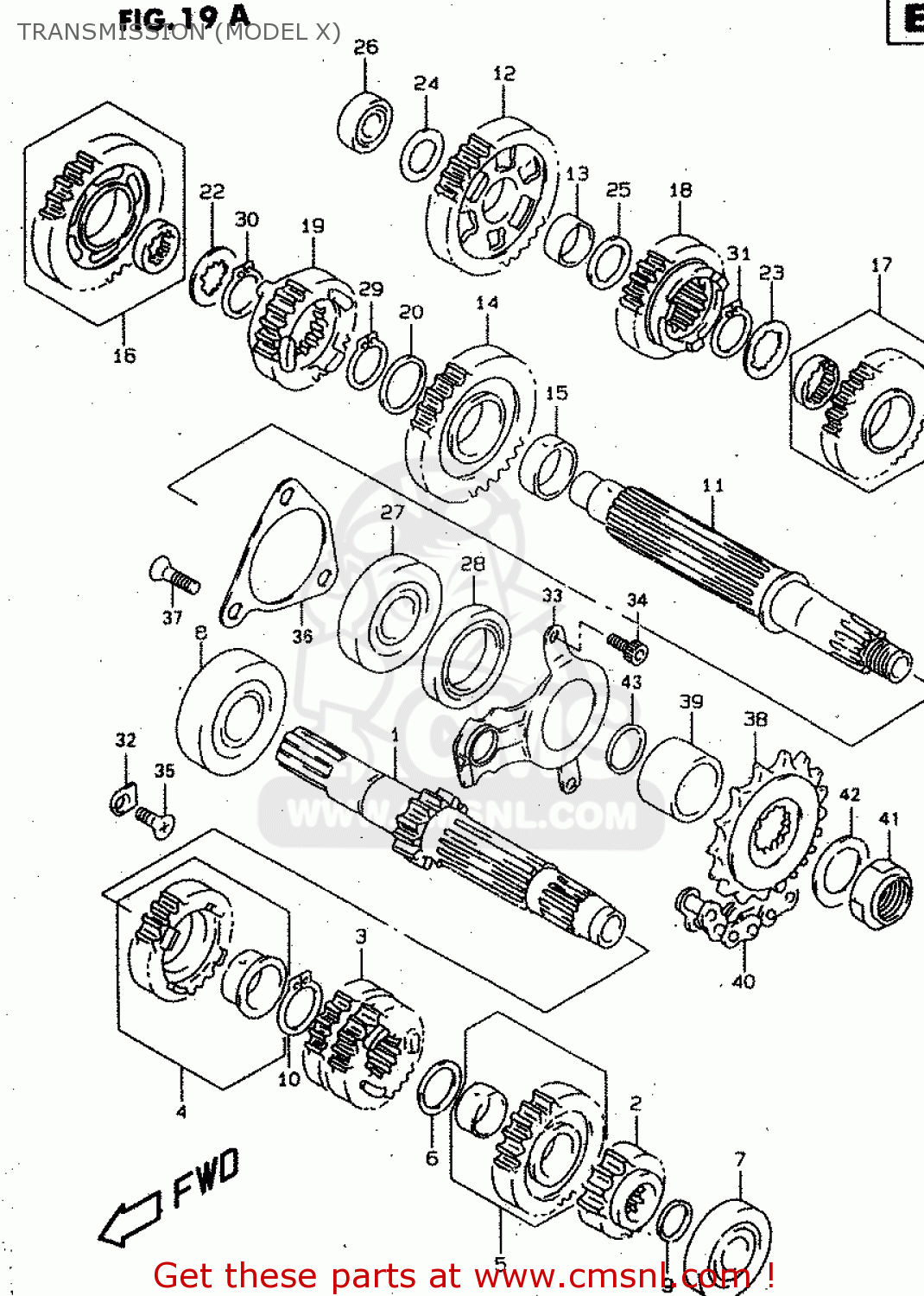 TRANSMISSION (MODEL X) TL1000S 1999 (X) (E02 E04 E18 E22 E24 E25 E34)