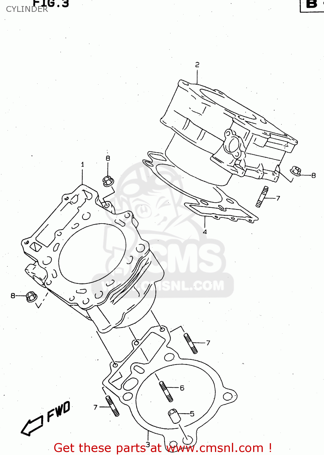 CYLINDER TL1000S 1999 (X) (E02 E04 E18 E22 E24 E25 E34)