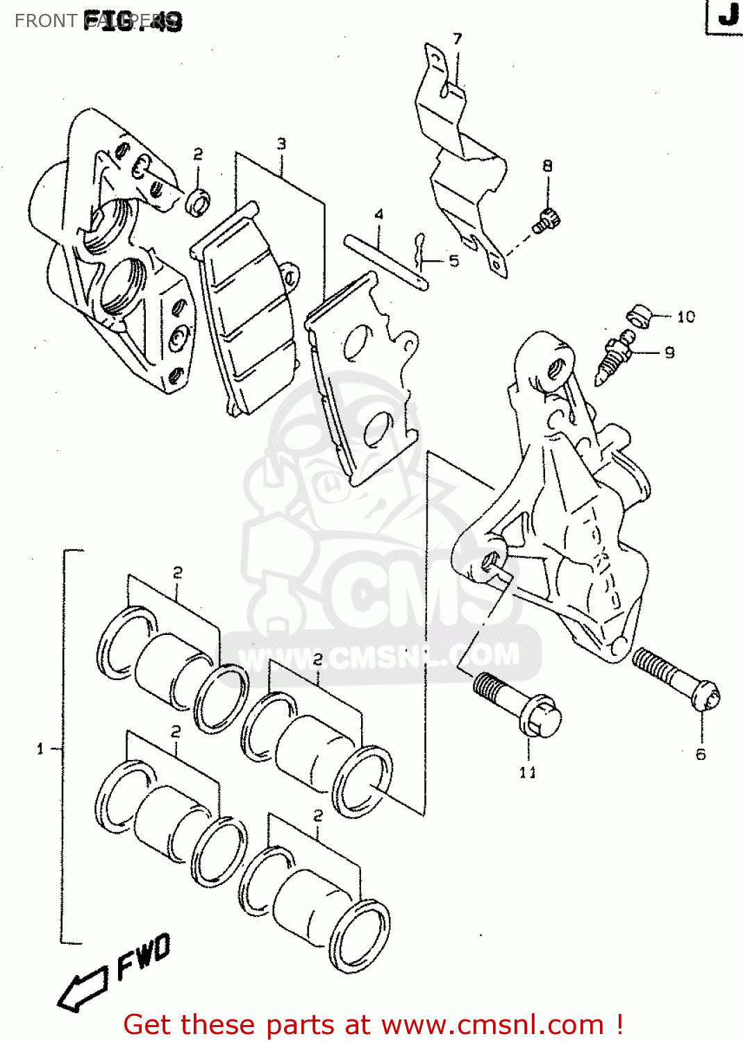 FRONT CALIPERS TL1000S 1999 (X) (E02 E04 E18 E22 E24 E25 E34)