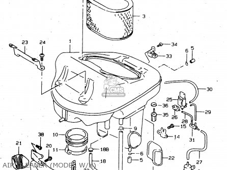 AIR CLEANER (MODEL W/X) - TL1000S 1999 (X) (E02 E04 E18 E22 E24 E25 E34)