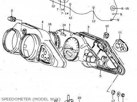 SPEEDOMETER (MODEL W/X) - TL1000S 1999 (X) (E02 E04 E18 E22 E24 E25 E34)