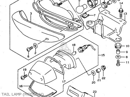 TAIL LAMP (MODEL V) - TL1000S 1999 (X) (E02 E04 E18 E22 E24 E25 E34)