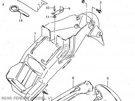 REAR FENDER (MODEL V) - TL1000S 1999 (X) (E02 E04 E18 E22 E24 E25 E34)