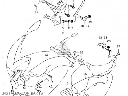 INSTALLATION PARTS - TL1000S 1999 (X) (E02 E04 E18 E22 E24 E25 E34)