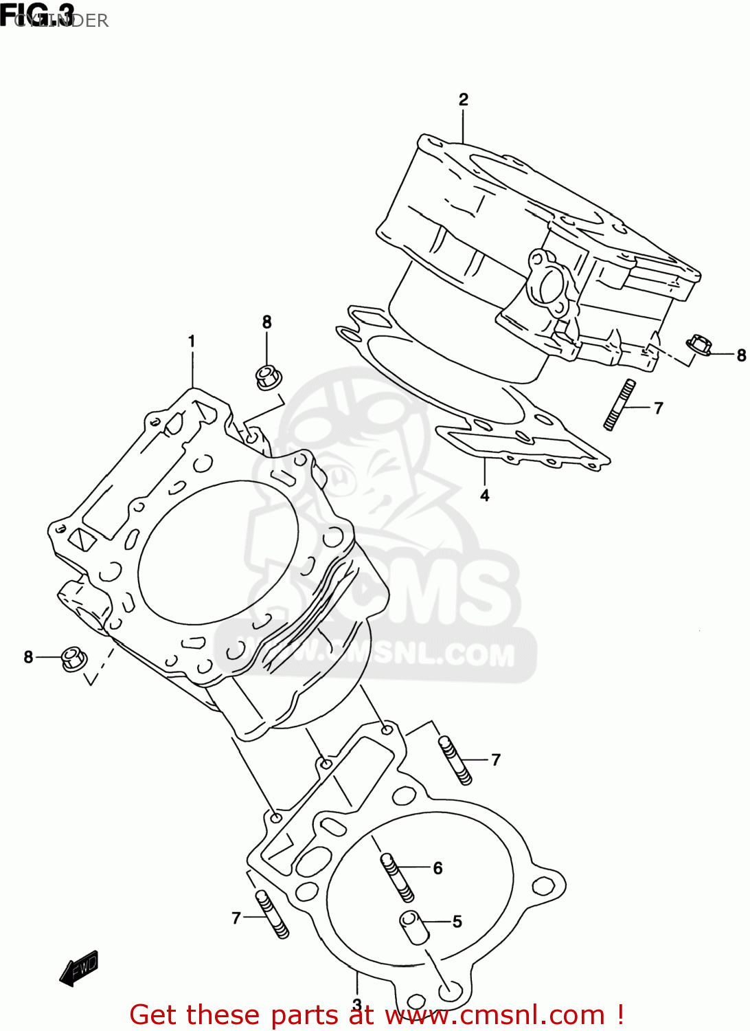 CYLINDER TL1000S 1999 (X) USA (E03)