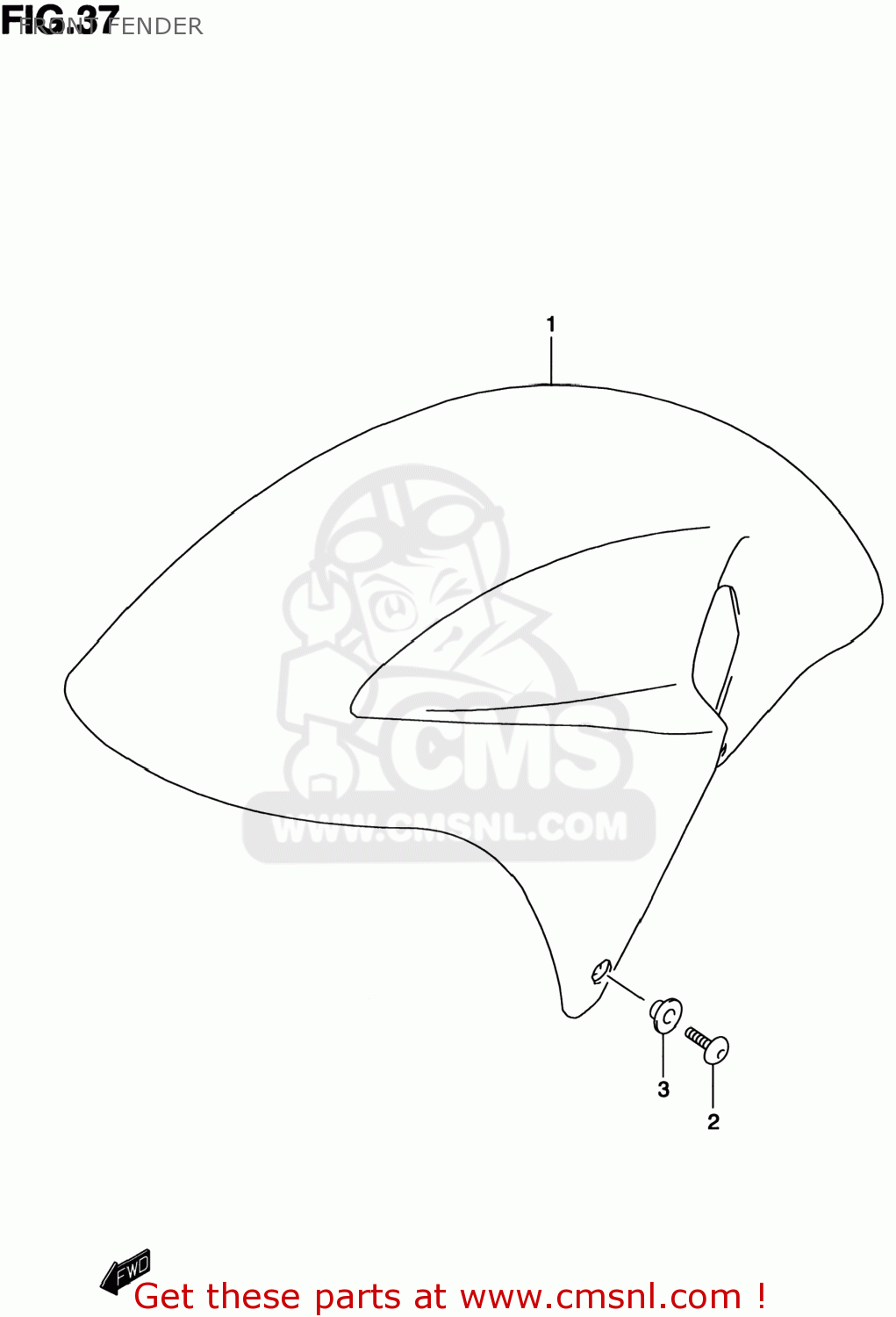 FRONT FENDER TL1000S 1999 (X) USA (E03)