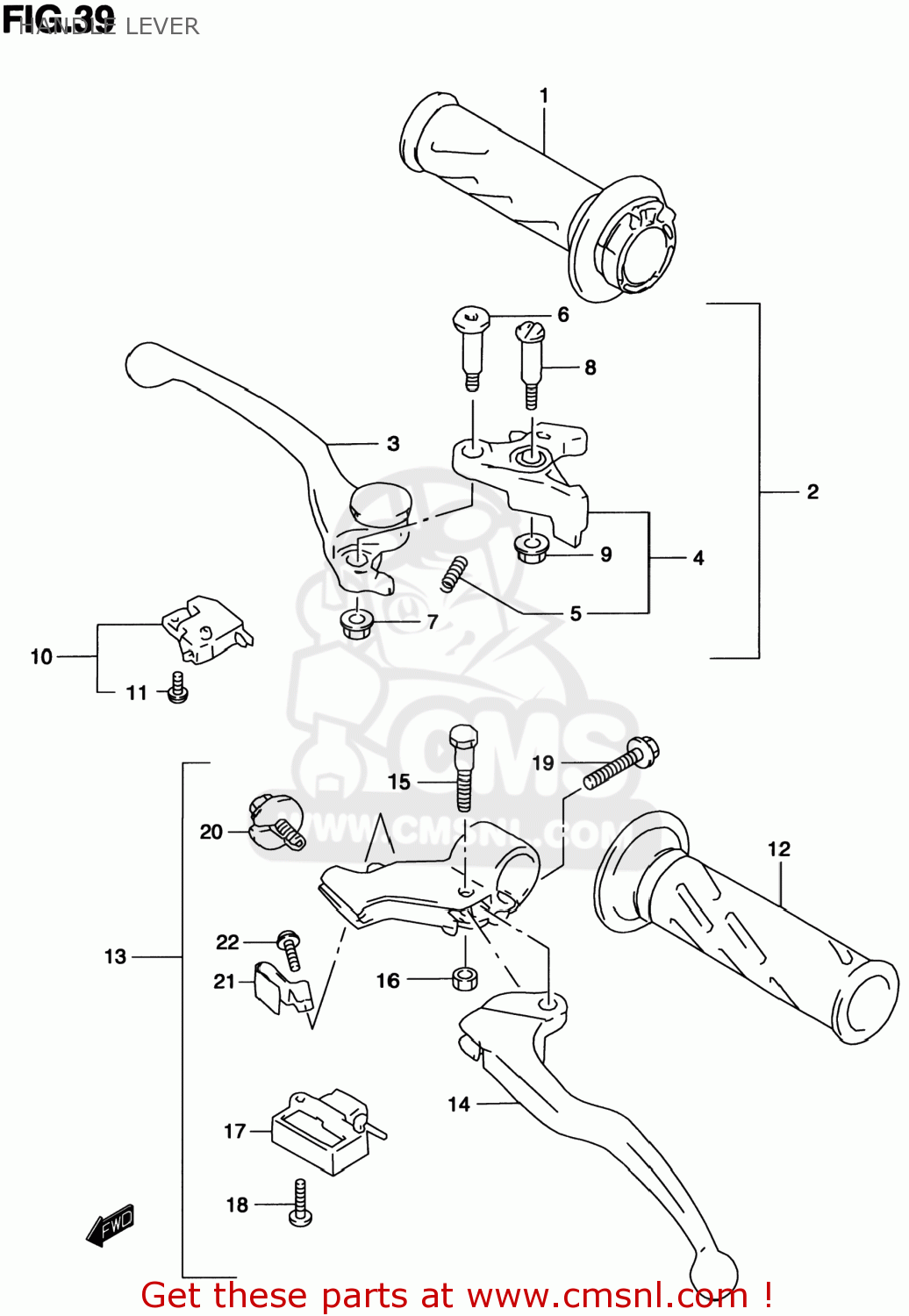 HANDLE LEVER TL1000S 1999 (X) USA (E03)