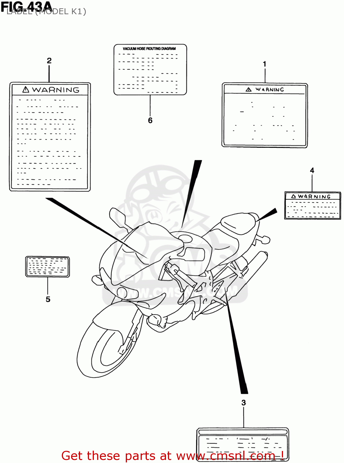 LABEL (MODEL K1) TL1000S 1999 (X) USA (E03)
