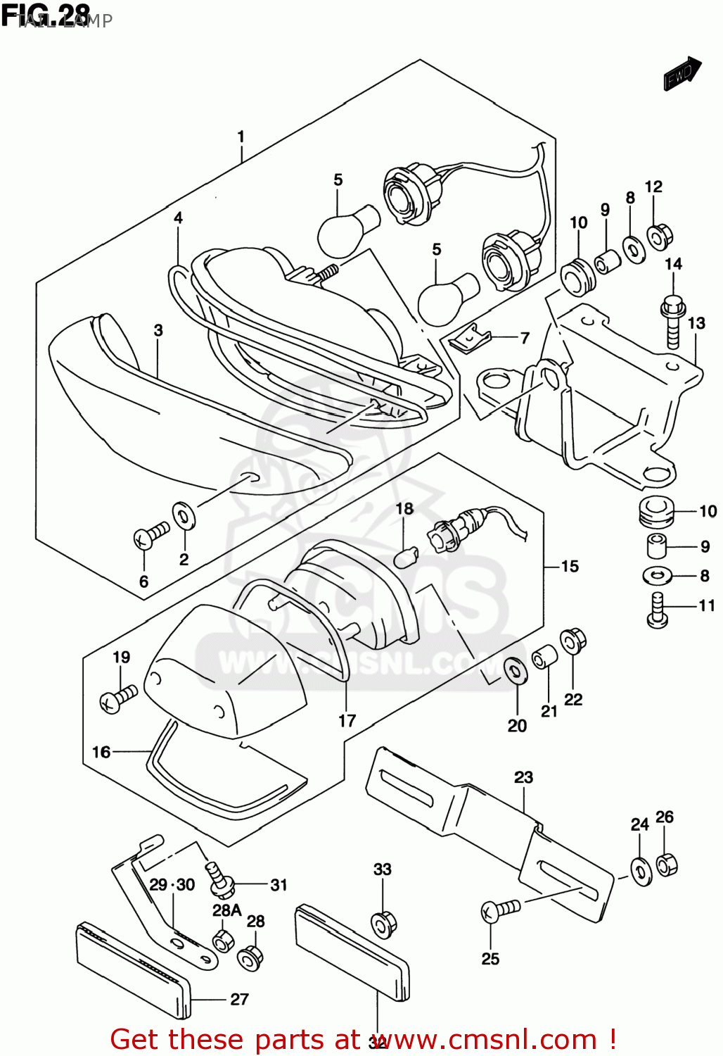 TAIL LAMP TL1000S 1999 (X) USA (E03)