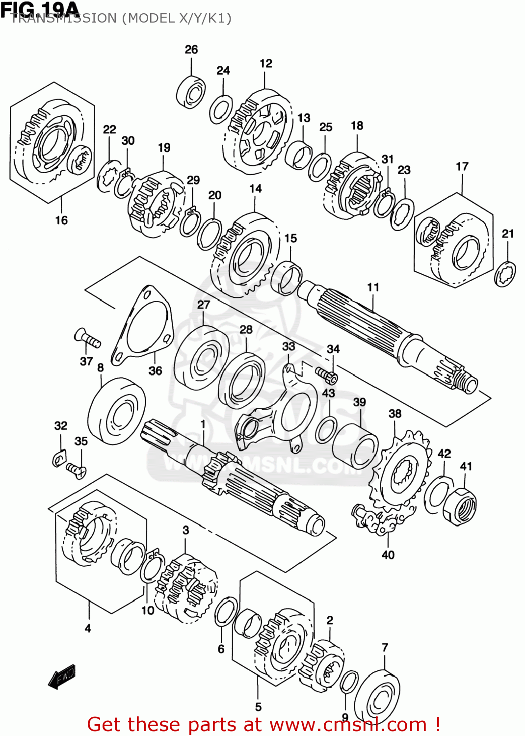 TRANSMISSION (MODEL X/Y/K1) TL1000S 1999 (X) USA (E03)