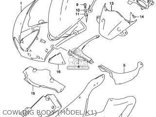 COWLING BODY (MODEL K1) - TL1000S 1999 (X) USA (E03)