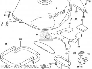 FUEL TANK (MODEL Y/K1) - TL1000S 1999 (X) USA (E03)