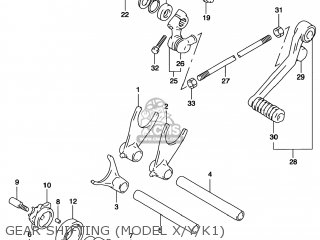 GEAR SHIFTING (MODEL X/Y/K1) - TL1000S 1999 (X) USA (E03)