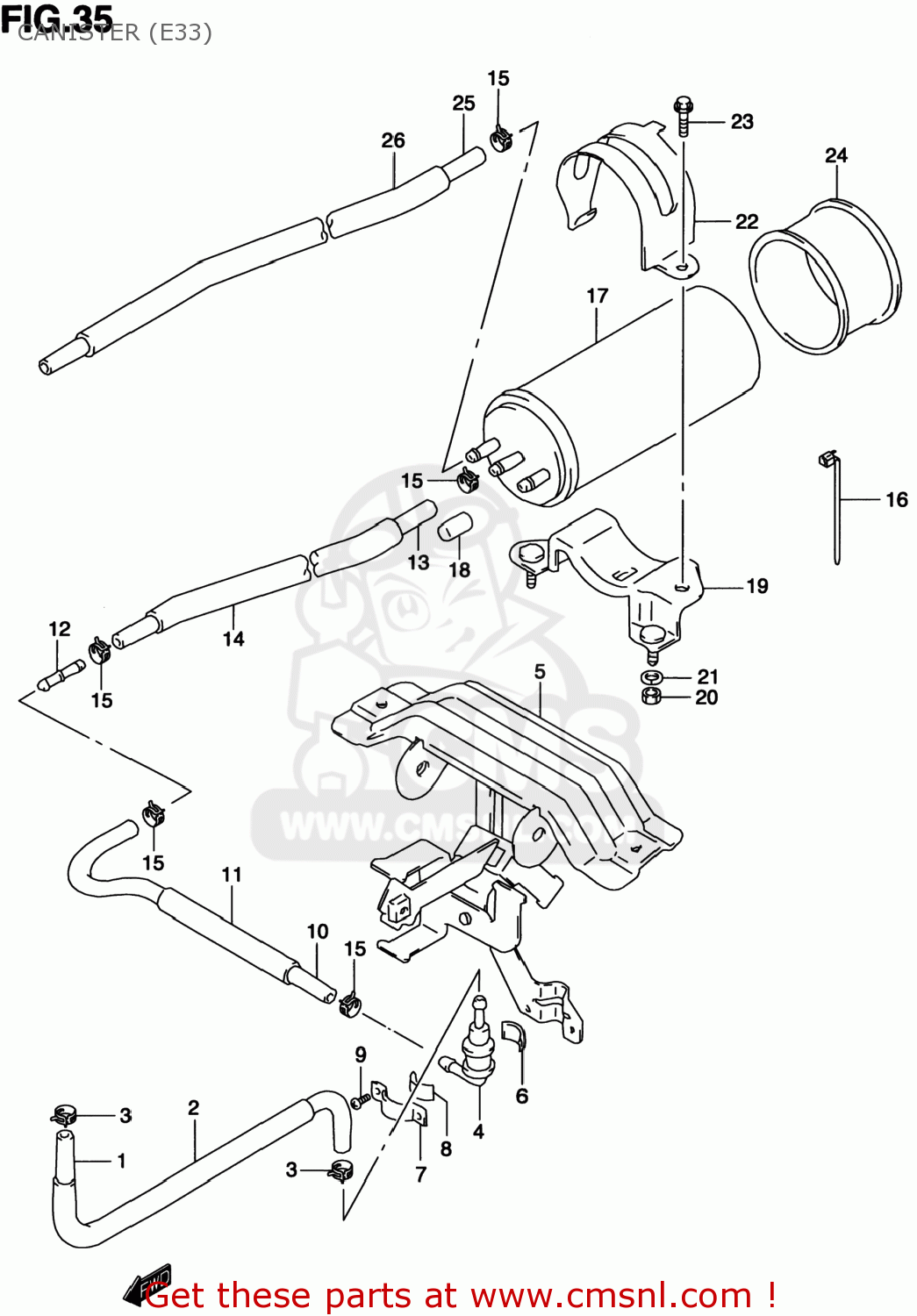 CANISTER (E33) TL1000S 2000 (Y) USA (E03)