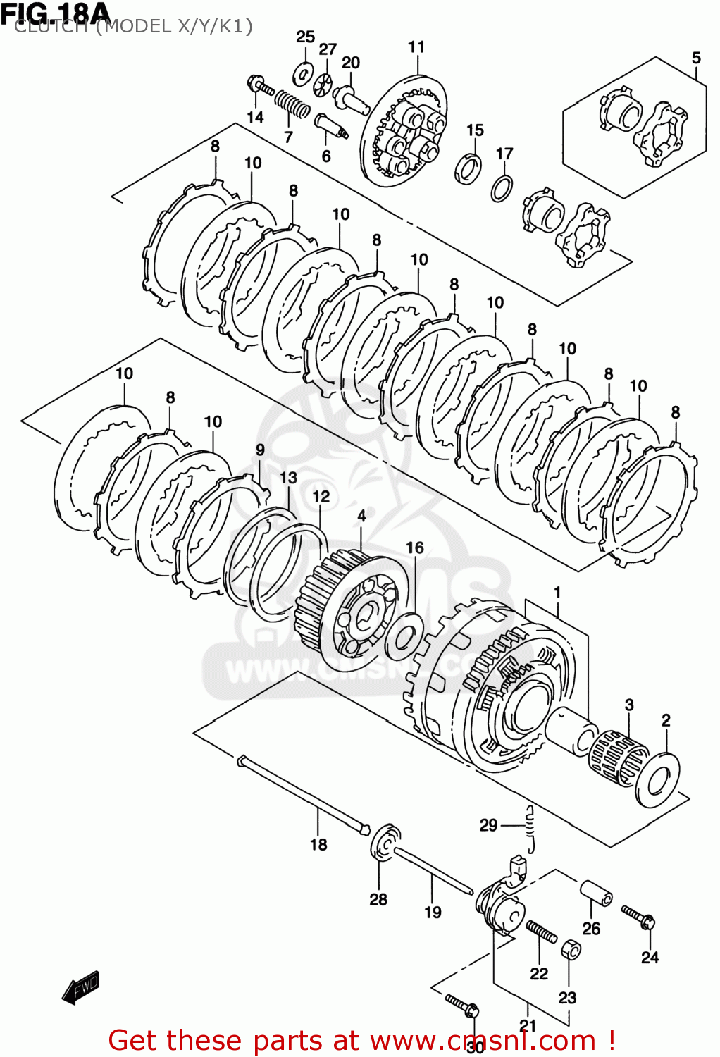 CLUTCH (MODEL X/Y/K1) TL1000S 2000 (Y) USA (E03)