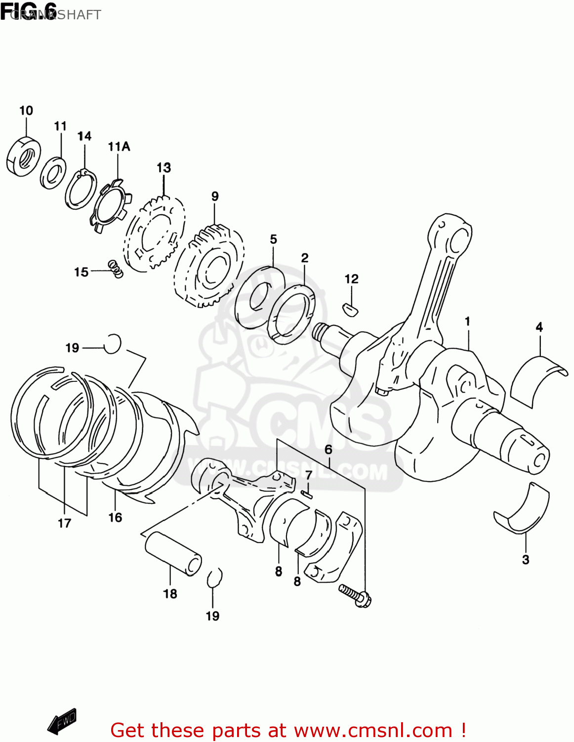 CRANKSHAFT TL1000S 2000 (Y) USA (E03)
