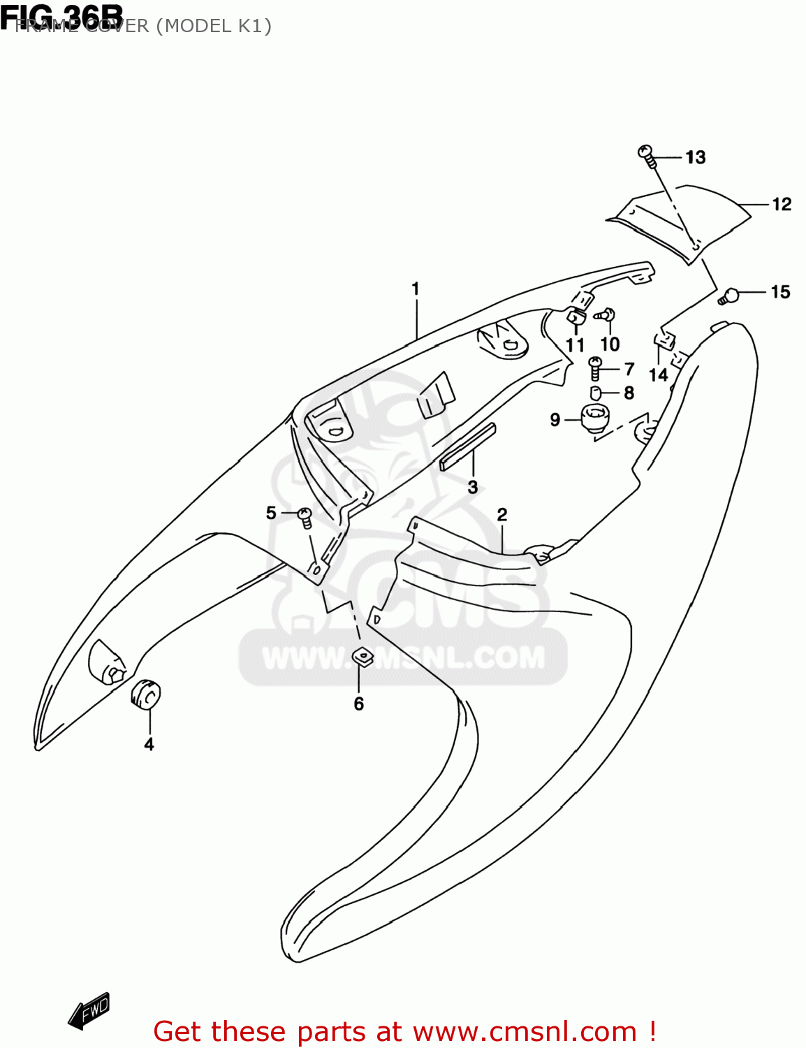 FRAME COVER (MODEL K1) TL1000S 2000 (Y) USA (E03)