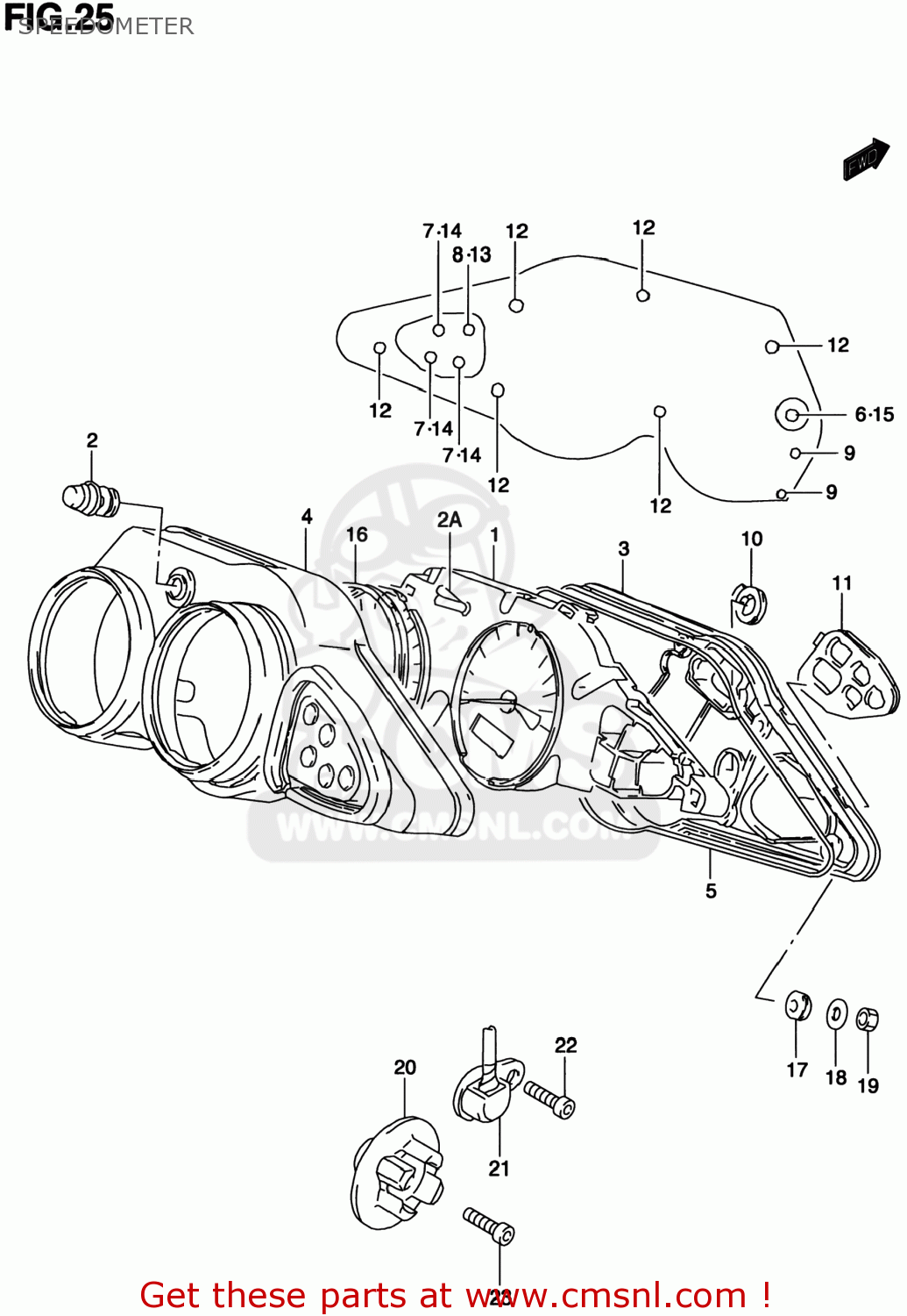 SPEEDOMETER TL1000S 2000 (Y) USA (E03)
