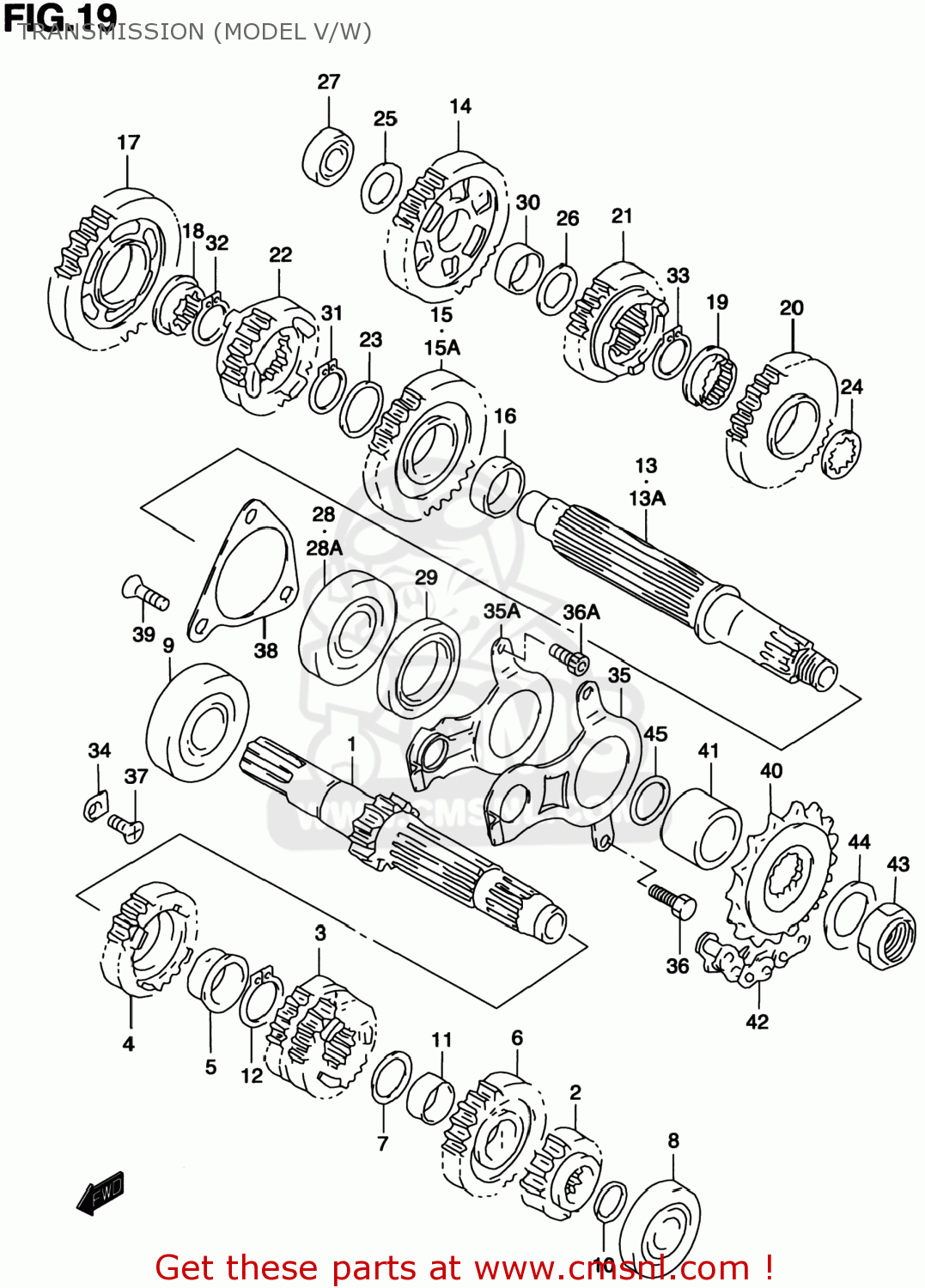 TRANSMISSION (MODEL V/W) TL1000S 2000 (Y) USA (E03)
