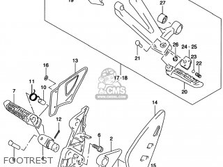 FOOTREST - TL1000S 2000 (Y) USA (E03)