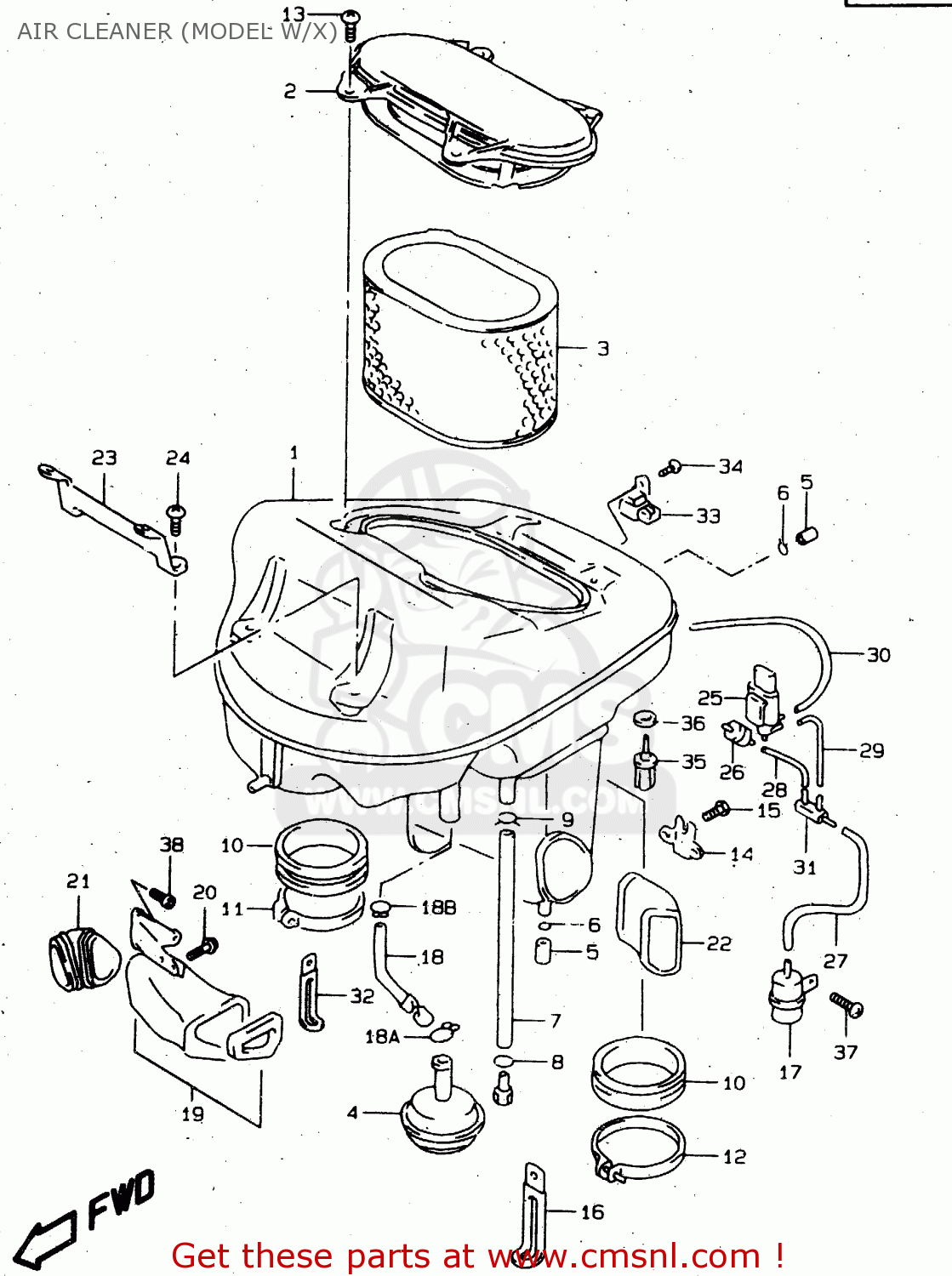AIR CLEANER (MODEL W/X) TL1000S 2000 (Y)