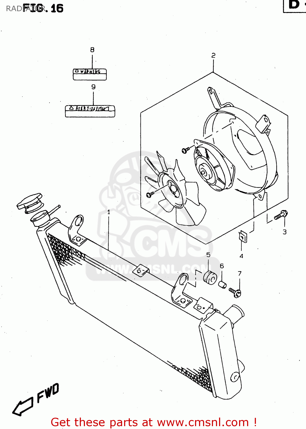 RADIATOR TL1000S 2000 (Y)