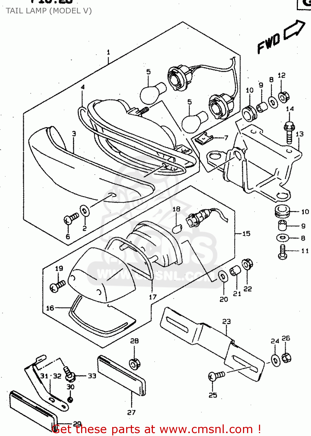 TAIL LAMP (MODEL V) TL1000S 2000 (Y)