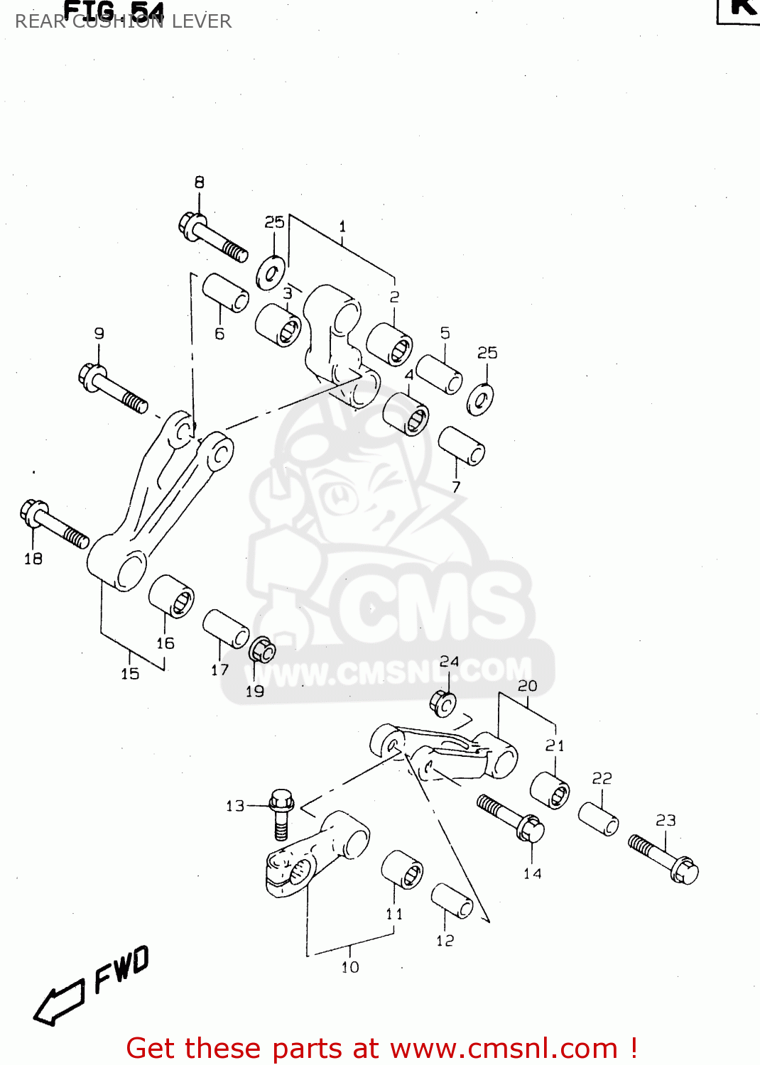 REAR CUSHION LEVER TL1000S 2000 (Y)