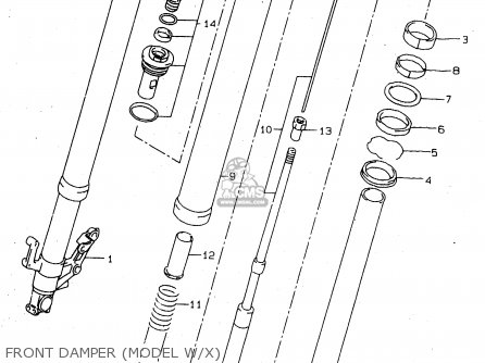 FRONT DAMPER (MODEL W/X) - TL1000S 2000 (Y)