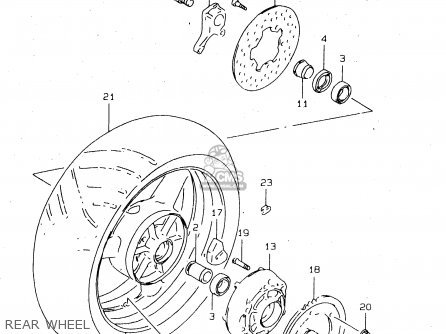 REAR WHEEL - TL1000S 2000 (Y)