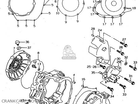 CRANKCASE COVER - TL1000S 2000 (Y)