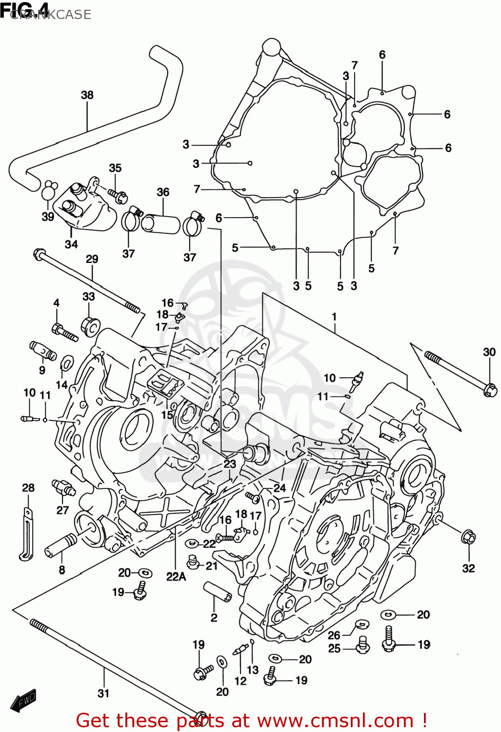 CRANKCASE TL1000S 2001 (K1) USA (E03)