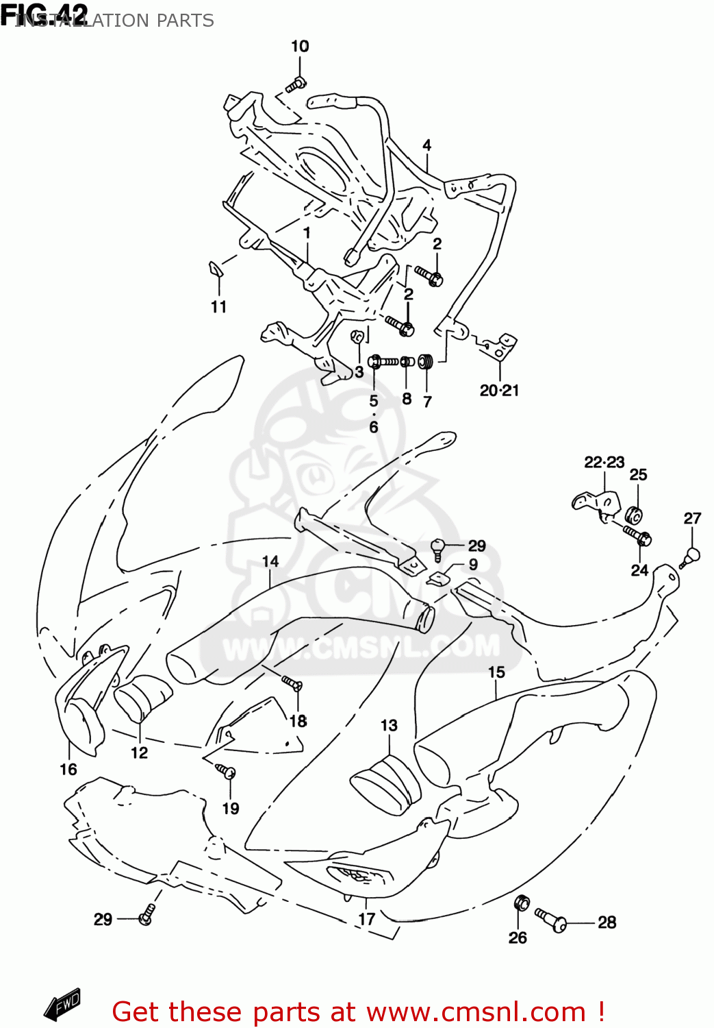 INSTALLATION PARTS TL1000S 2001 (K1) USA (E03)