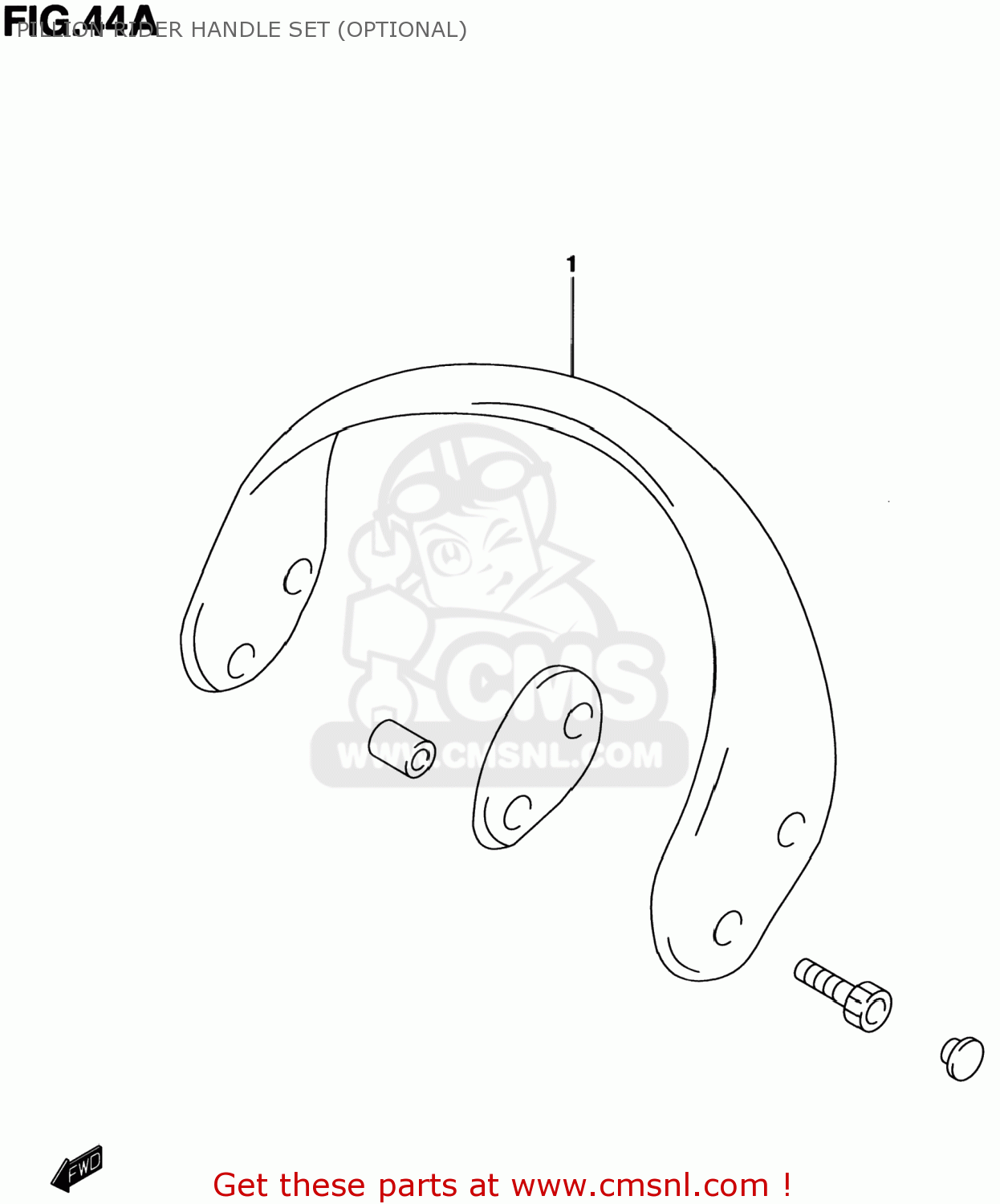 PILLION RIDER HANDLE SET (OPTIONAL) TL1000S 2001 (K1) USA (E03)