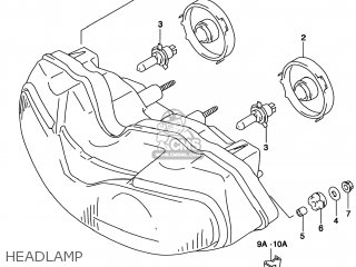 HEADLAMP - TL1000S 2001 (K1) USA (E03)