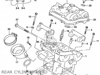 REAR CYLINDER HEAD - TL1000S 2001 (K1) USA (E03)
