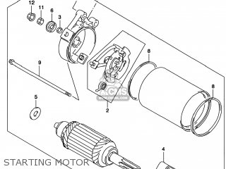 STARTING MOTOR - TL1000S 2001 (K1) USA (E03)