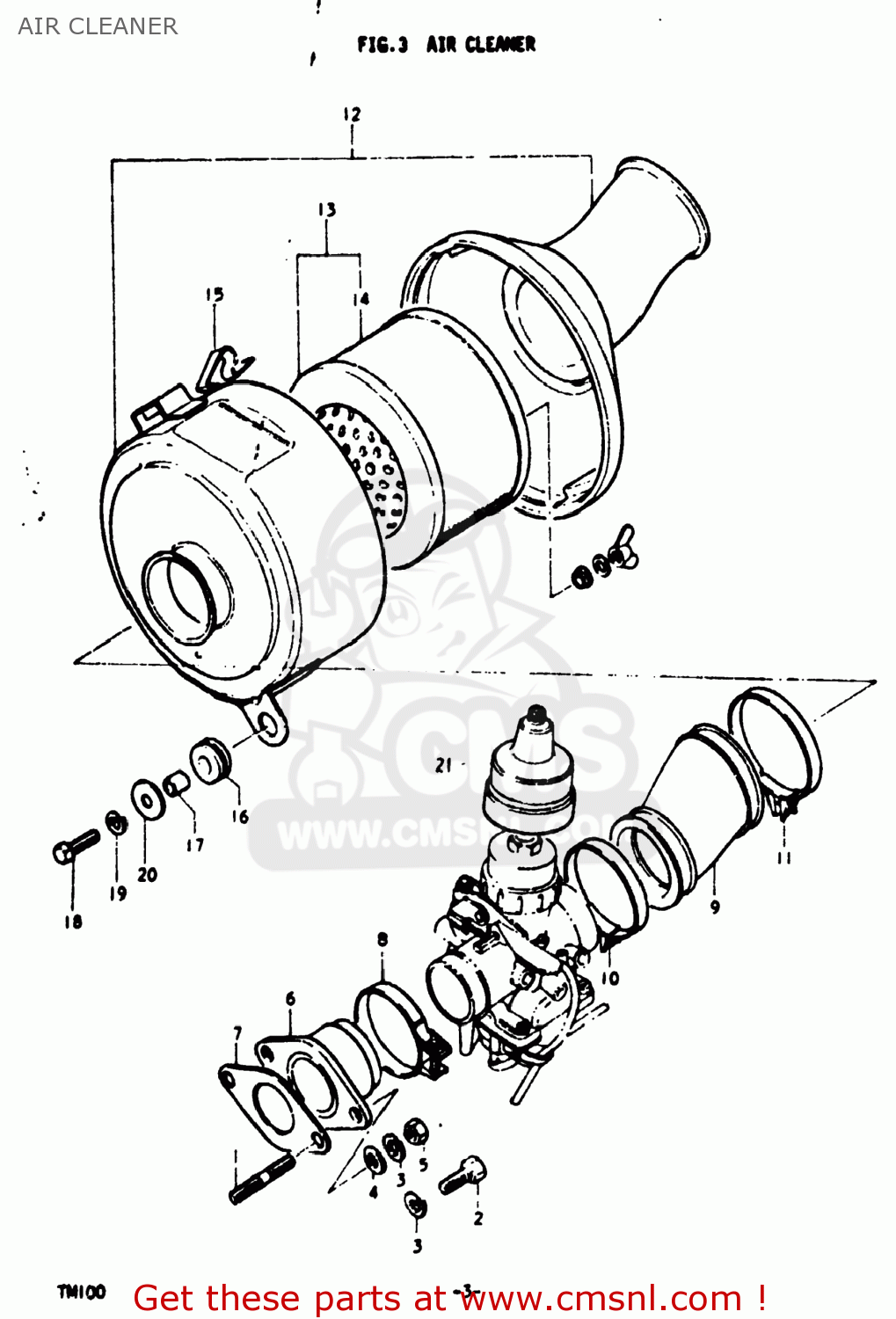 AIR CLEANER TM100 1974 (L) USA (E03)
