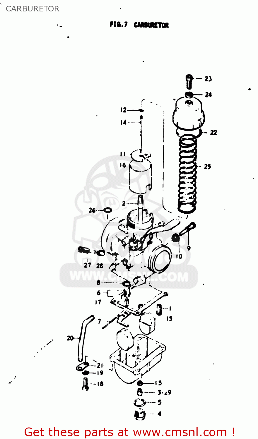CARBURETOR TM100 1974 (L) USA (E03)