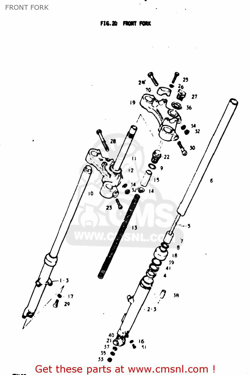 FRONT FORK TM100 1974 (L) USA (E03)