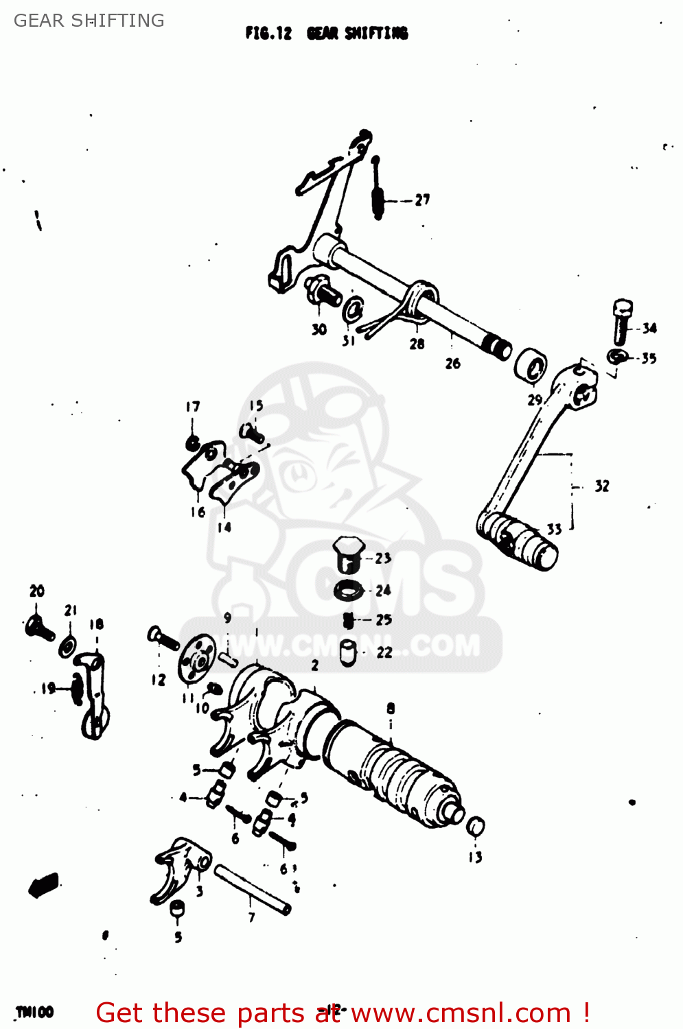 GEAR SHIFTING TM100 1974 (L) USA (E03)