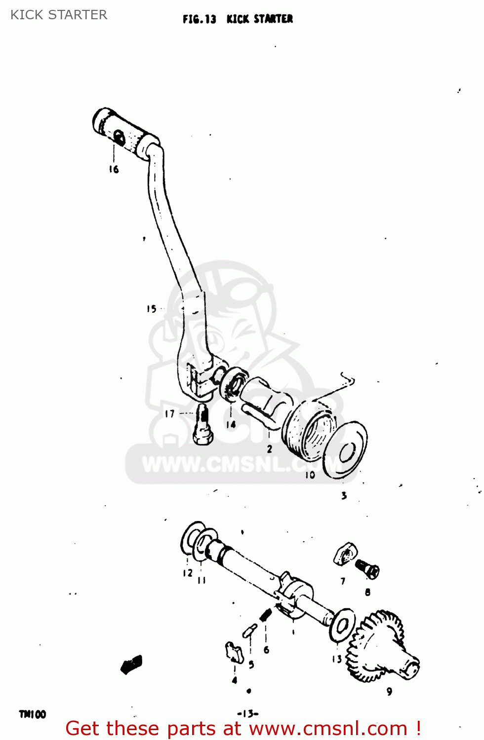 KICK STARTER TM100 1974 (L) USA (E03)
