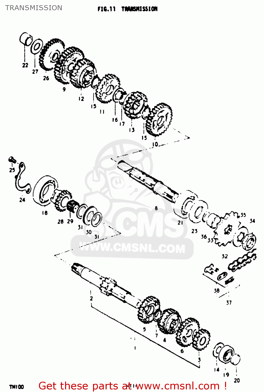 TRANSMISSION TM100 1974 (L) USA (E03)