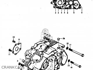 CRANKCASE - TM100 1974 (L) USA (E03)