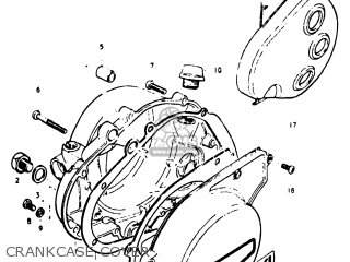 CRANKCASE COVER - TM100 1974 (L) USA (E03)