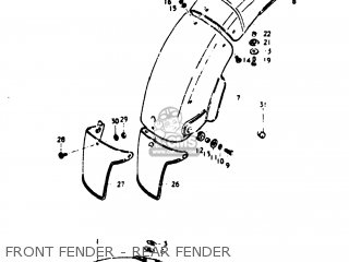 FRONT FENDER - REAR FENDER - TM100 1974 (L) USA (E03)