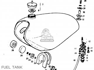 FUEL TANK - TM100 1974 (L) USA (E03)